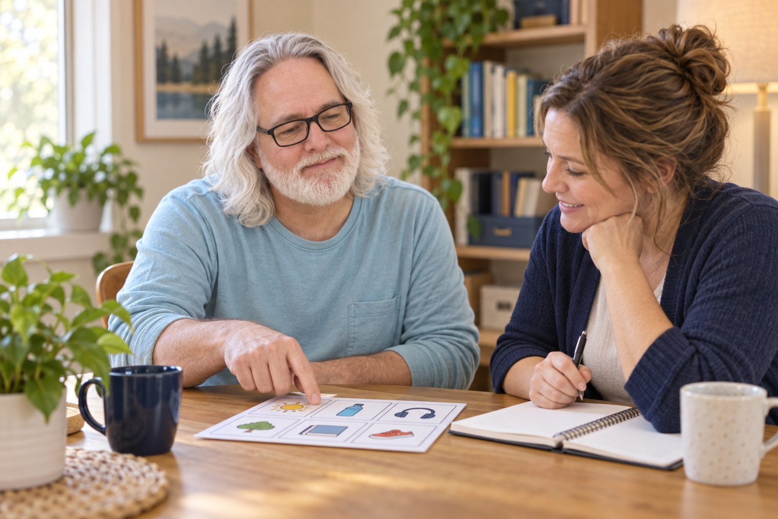 Adults and child using a shared support plan